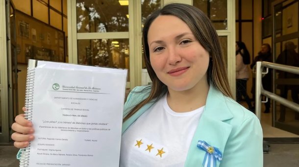 Hizo su exposición final pidiendo por Malvinas y se emocionó: "Me puso contenta que se valore a los veteranos"