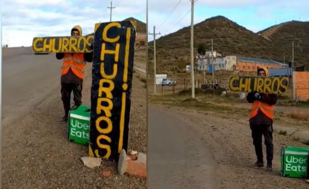 Un joven de 18 años vende churros en al ruta para costearse los estudios